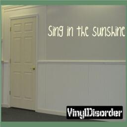 Sing in The Sunshine - Vinyl Wall Decal Quotes Sticker Musicroomquotes18Et - thumbnail 1
