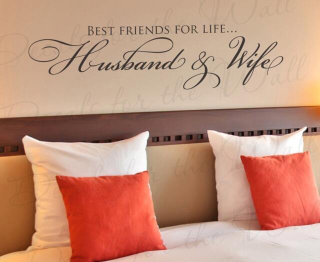 Best Friends For Life Husband Wife Bedroom Love Marriage Family Relationship Romantic Couple Wall Quote Sticker Art Vinyl Decal A10 - image 1