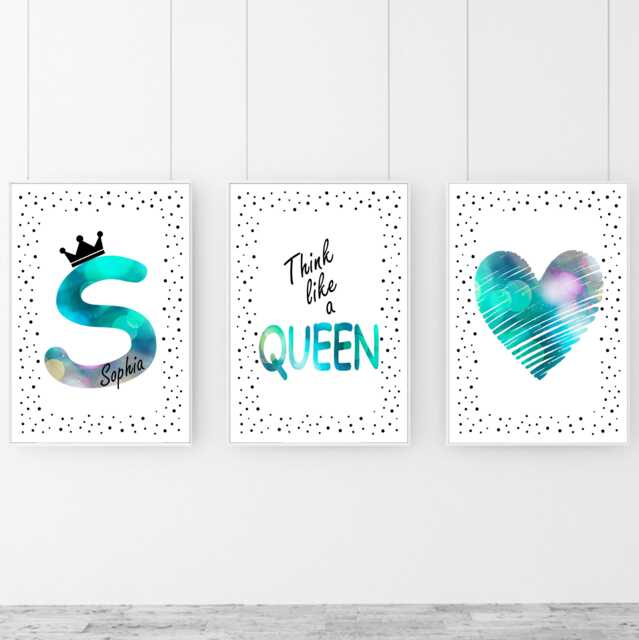 Think Like A Queen Posters, Trendy Teenager Room Prints, Girly Decor - image 1