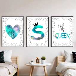 Think Like A Queen Posters, Trendy Teenager Room Prints, Girly Decor - thumbnail 2