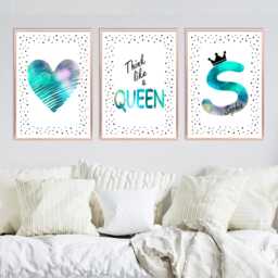 Think Like A Queen Posters, Trendy Teenager Room Prints, Girly Decor - thumbnail 4
