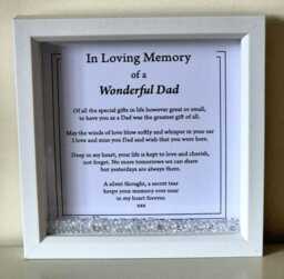 Dad Loving Memory Scatter Crystal Frame, Dad Memorial Gift, Miss You Dad, Funeral Poem, Remembrance Bereavement Sympathy - thumbnail 1