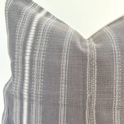 Grey Tribal Hemp Hand Woven Natural Dye Color Pillow Cover - thumbnail 2