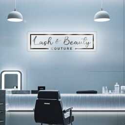 Custom Office Logo Sign, Acrylic Metal Mirror Patch Light, Salon Wall Decor, Storefront Business Art Led Sign - thumbnail 2
