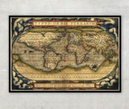 Framed Print - Antique Maps Theatrum Orbis Terrarum - 1564 By Abraham Ortelius - thumbnail 1