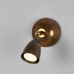 Lainio Small Vintage Brass Wall Spotlight 6