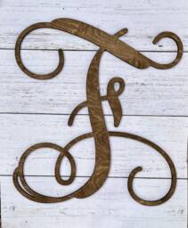 Wood Monogram, Wall Hanging, Vine Monogram Letter, Stained Letters, Hanging Plaque, Door Hanger, Nursery Custom - thumbnail 1
