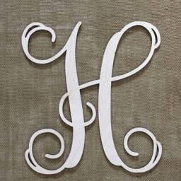 Wood Monogram, Wall Hanging, Vine Monogram Letter, Stained Letters, Hanging Plaque, Door Hanger, Nursery Custom - thumbnail 3