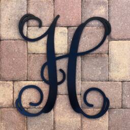 Wood Monogram, Wall Hanging, Vine Monogram Letter, Stained Letters, Hanging Plaque, Door Hanger, Nursery Custom - thumbnail 2