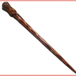 Willow Second Wand, Fully Hand Carved Cherry Wood, No Resin - thumbnail 3