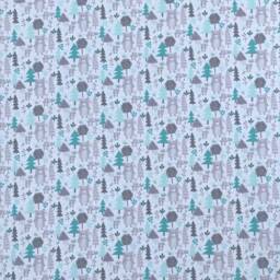Woods Bear Fitted Crib Sheet, Toddler Bedding, Baby Bedding - thumbnail 3