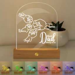 Personalized Dad Led Night Light, Custom Father's Day Gift - thumbnail 2