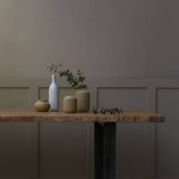 Konk ??? Waney-B??rd Table [Metal Legs] Bespoke Sizes Available Live Edge Oak & Steel Kitchen Dining Table, Solid Wood Meeting Desk - thumbnail 3