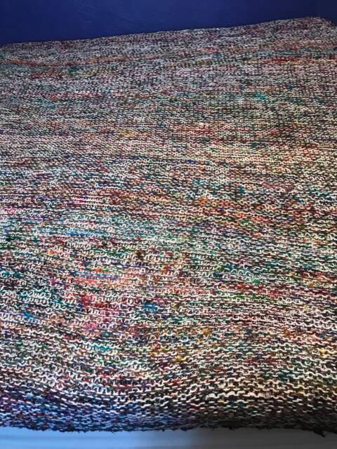 Sari Squish Bedspread Or Afghan - image 1