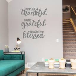 Thankful Grateful Blessed Vinyl Wall Decal Religious Home Decor - thumbnail 3