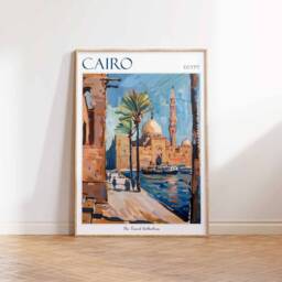 Cairo Egypt Travel Poster Vintage Islamic Art Print - thumbnail 3