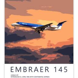 Bmi Embraer Erj-145 Poster, Gift For Pilot, Aviation Poster, Artwork, Gift, Airliner, Airplane, Plane - thumbnail 3