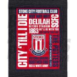 stoke City Fc Word Poster - Officially Licensed Product A4/A3 A2 + Framed Options - thumbnail 2