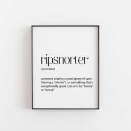 Australian Art, Ripsnorter Definition, Sports Football Quote, Gift For An Australian, Sportsman - thumbnail 1