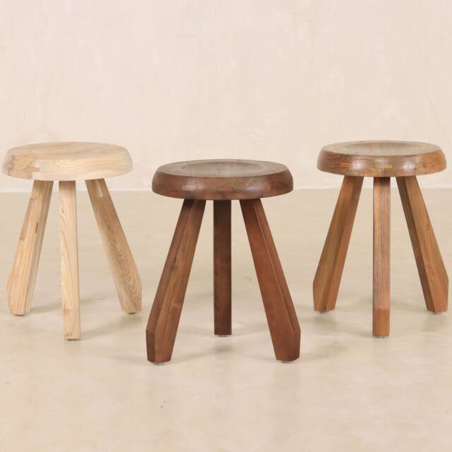 Meribel Stool, Perriand Inspired, Milking Stool - image 1
