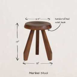 Meribel Stool, Perriand Inspired, Milking Stool - thumbnail 2