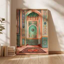 Islamic Prayer Room Wall Art, Muslim Architecture Print, Middle Eastern Decor, Mosque Poster, Art Prints - thumbnail 2