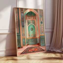 Islamic Prayer Room Wall Art, Muslim Architecture Print, Middle Eastern Decor, Mosque Poster, Art Prints - thumbnail 3