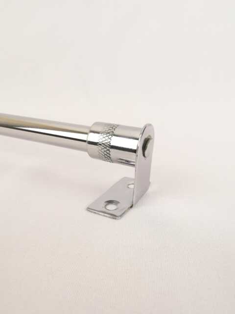 9mm Chrome Finish Rod & Angled Brackets, Cut To Size - image 1