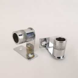 9mm Chrome Finish Rod & Angled Brackets, Cut To Size - thumbnail 3