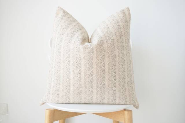 Brown Tribal Hemp Hand Woven Natural Dye Color Hmong Lumbar Pillow Cover - image 1