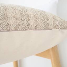 Brown Tribal Hemp Hand Woven Natural Dye Color Hmong Lumbar Pillow Cover - thumbnail 3