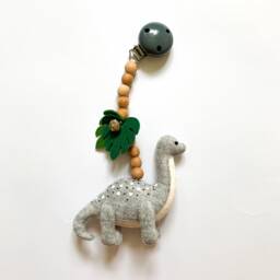 Dinosaur Stroller Mobile, Dinosaur Toy, Lanyard, Pram Baby Rattles, Decor, Accessory, Unisex Gift - thumbnail 4