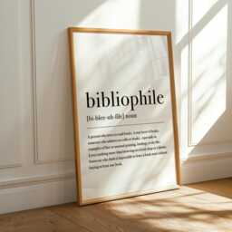 Bibliophile Definition Print, Book Lover Wall Art, Quote Poster, Reader Decor/Unframed - thumbnail 3