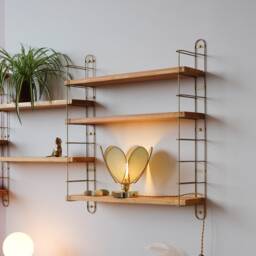 Flower Table Lamp - Eucalyptus & Gold - thumbnail 2