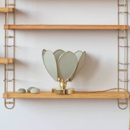 Flower Table Lamp - Eucalyptus & Gold - thumbnail 4