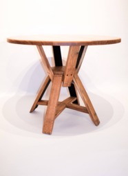 Hand Crafted Oak, Scotch Whisky Barrel Hour Glass Coffee Table - thumbnail 1