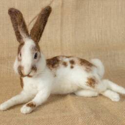 Made To Order Needle Felted Rabbit Custom Needle Felted Animal Sculpture - thumbnail 4