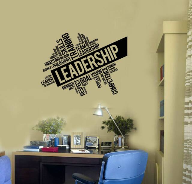 Leadership Vinyl Wall Decal Office Decoration Words Cloud Stickers Mural - #2872Di - image 1