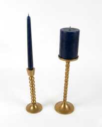 Dark Gold Metal Candle Holders - thumbnail 1