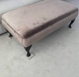 Santorini Soft Velvet Footstool. Large Plain Top Footstool Coffee Table/Ottoman Green, Pink, Silver, Mole. UK Delivery Only