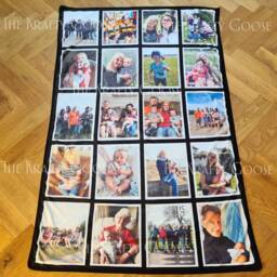 Large Photo Blanket Personalised With 20 Photographs Of Your Choice - Perfect Christmas Gift Idea For Mum, Dad, Nan, Grandad, Memory Collage - thumbnail 2