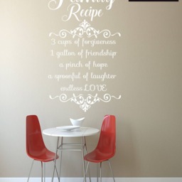 Kitchen Family Recipe Quote Vinyl Wall Art For Kitchen/Dining Room Walls - thumbnail 3
