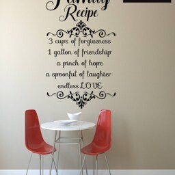 Kitchen Family Recipe Quote Vinyl Wall Art For Kitchen/Dining Room Walls - thumbnail 2