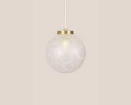 Ksenija Vintage Pendant Light Mcm Hanging Handcrafted Glass Lamp Retro Ceiling Fixture Yugoslavia Gold Brass - thumbnail 1