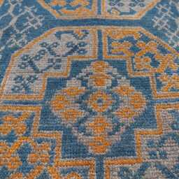 3'0x9'7 Ft Afghan Yellowish Runner Rug, Handmade New Akhcha Turkmen Color Livingroom Rug, Stair Office - thumbnail 2