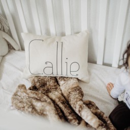 Personalized Baby Pillow, Gift For Baby, Minimalist Nursery, Newborn Gift, Girl Idea, Boy Shower - thumbnail 3