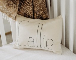 Personalized Baby Pillow, Gift For Baby, Minimalist Nursery, Newborn Gift, Girl Idea, Boy Shower - thumbnail 1