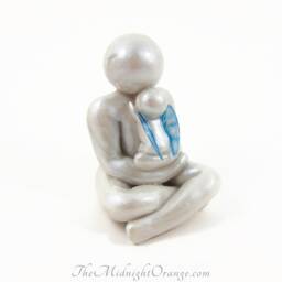 Daddy & Baby Angel Sculpture Bereaved Father Memorial Gift - thumbnail 1
