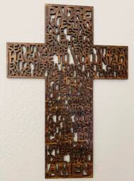 Spanish/Espanol, Our Father Cross, Lords Prayer, Wood, Laser Cut, Wall Art, Housewarming, Wedding, Communion, Confirmation, Mothers Day - thumbnail 1