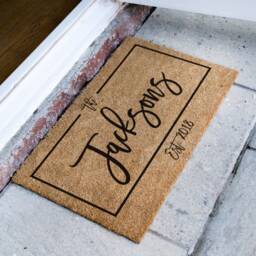 Custom Family Name Doormat - New Home Gift Wedding Personalized D??cor Realtor Welcome Porch Decoration - thumbnail 2